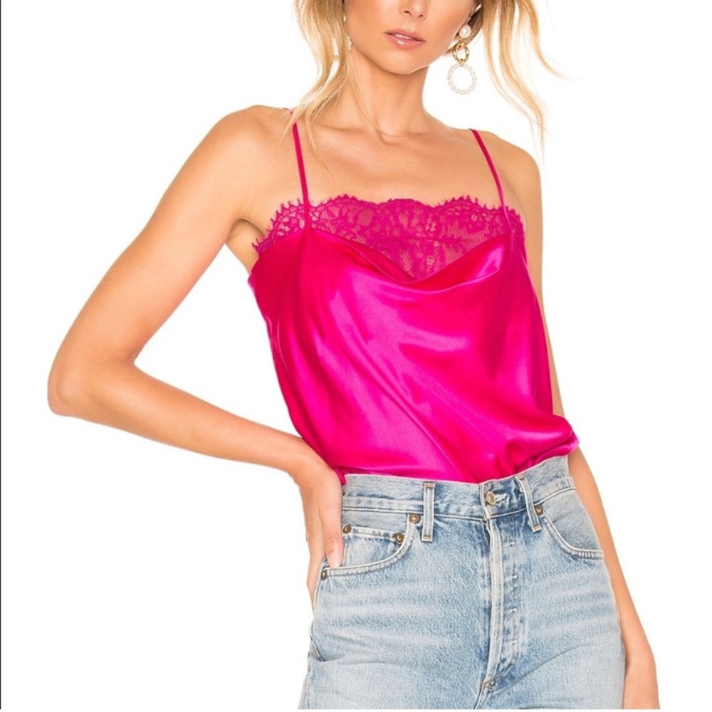 Cami NYC Pink Lace Trim Bodysuit